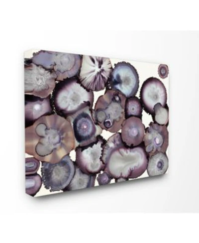 Stupell Industries Gray Purple Abstract Geode Art Collection In Multi