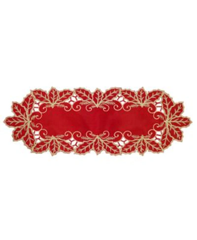 Avanti The  Scroll Poinsettia Collection In Red