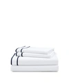 Ralph Lauren Spencer 300 Thread Count Sateen Border Sheet Set, California King In Stone Grey