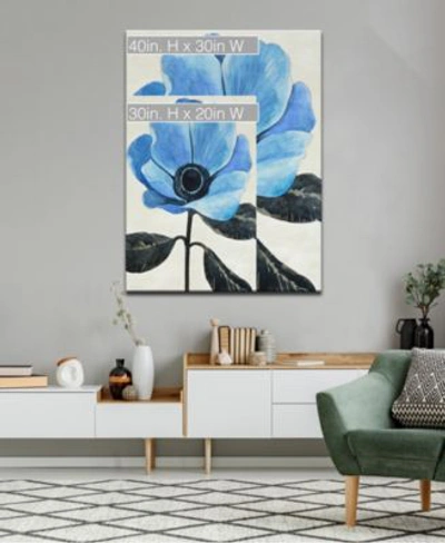 Ready2hangart Elegant Poppy Iii Blue Floral Canvas Wall Art Collection In Multi