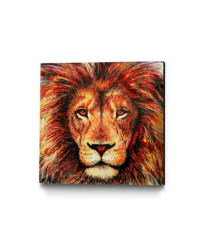 Eyes On Walls Dino Tomic Lion Museum Mounted Canvas In Multi