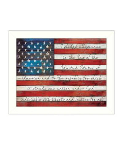 Trendy Decor 4u Pledge Of Allegiance By Marla Rae Printed Wall Art Ready To Hang Collection In Multi