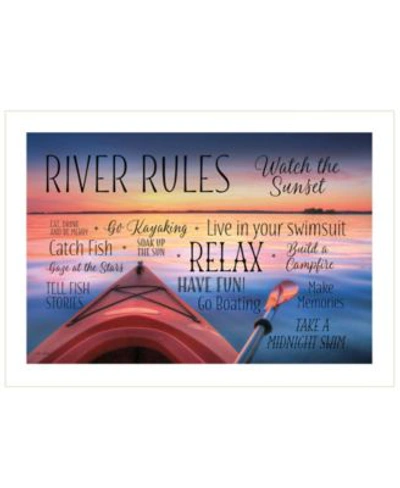 Trendy Decor 4u River Rules By Lori Deiter Ready To Hang Framed Print Collection In Multi