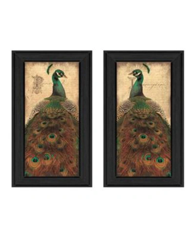 Trendy Decor 4u Peacock Collection By John Jones Printed Wall Art Ready To Hang Collection In Multi