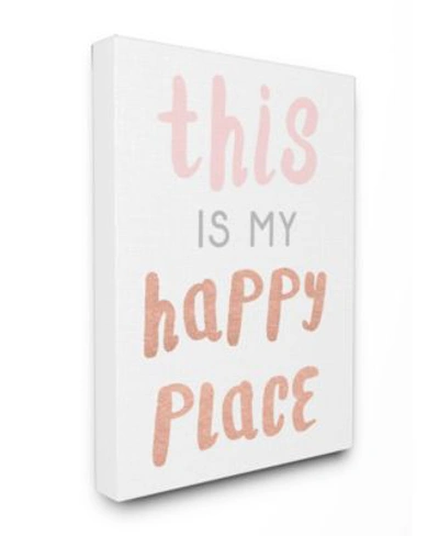 Stupell Industries This Is My Happy Place Copper Typography Art Collection In Multi