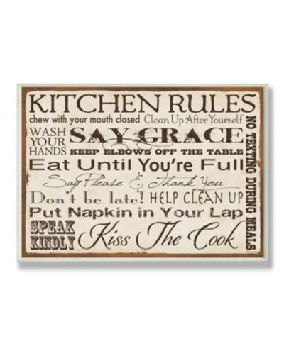 Stupell Industries Home Decor Kitchen Rules Creme Typography Kitchen Wall Art Collection In Multi