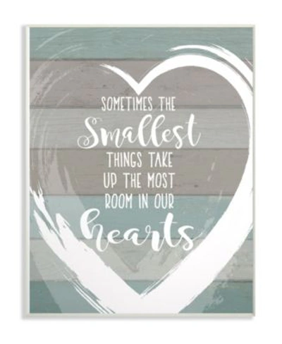 Stupell Industries Smallest Things Most Room In Heart Planked Art Collection In Multi