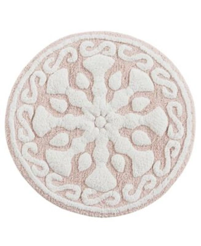 Madison Park Casablanca Medallion Tufted Cotton Bath Rugs Bedding In Blush