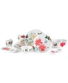 Lenox Butterfly Meadow Holiday Dinnerware Collection In White Porcelain Body With Multi Color De