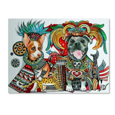 Trademark Global Oxana Ziaka Chihuahua Pitbull In Mexico Canvas Art Collection In Multi