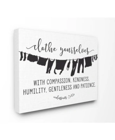 Stupell Industries Clothe Yourselves With Compassion Clothesline Wall Art Collection In Multi