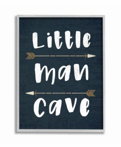 Stupell Industries The Kids Room By Stupell Little Man Cave Arrows Gray Framed Texturized Art Collection In Multi