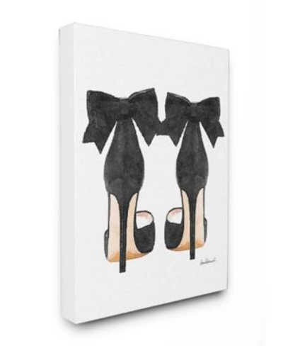 Stupell Industries Glam Pumps Heels With Black Bow Art Collection In Multi