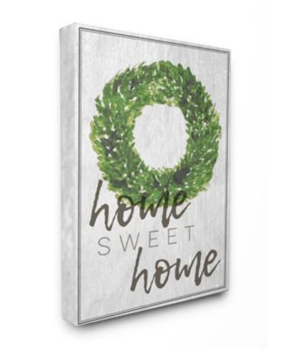 Stupell Industries Home Sweet Home Foliage Wreath Art Collection In Multi
