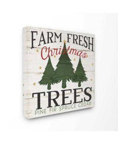 Stupell Industries Farm Fresh Christmas Trees Art Collection In Multi