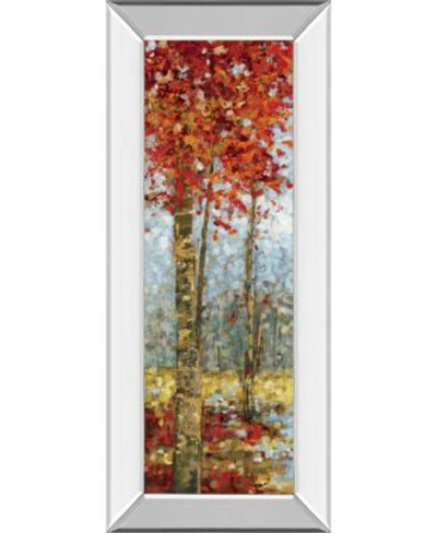 Classy Art Crimson Woods By Carmen Dolce Mirror Framed Print Wall Art Collection In Red