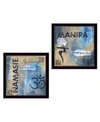 TRENDY DECOR 4U YOGA COLLECTION BY DEBBIE DEWITT PRINTED WALL ART READY TO HANG BLACK FRAME COLLECTION