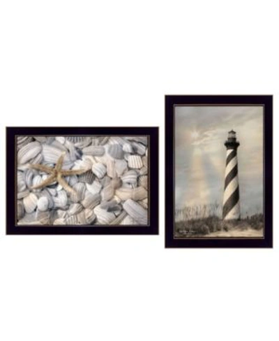 Trendy Decor 4u Cape Hatteras Lighthouse Sea Shells Collection By Lori Deiter Printed Wall Art Ready To Hang Collect In Multi