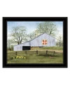 TRENDY DECOR 4U TULIP QUILT BLOCK BARN BY BILLY JACOBS READY TO HANG FRAMED PRINT COLLECTION