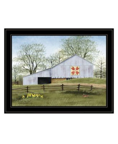 Trendy Decor 4u Tulip Quilt Block Barn By Billy Jacobs Ready To Hang Framed Print Collection In Multi