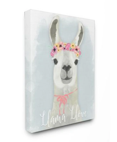Stupell Industries Llama Love Pink Flower Tiara Art Collection In Multi