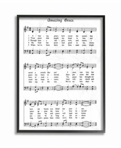 Stupell Industries Amazing Grace Vintage Inspired Sheet Music Wall Art Collection In Multi