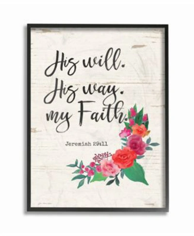 Stupell Industries His Will Way Faith Art Collection In Multi