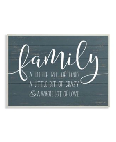 Stupell Industries Family Loud Crazy Love Wall Art Collection In Multi