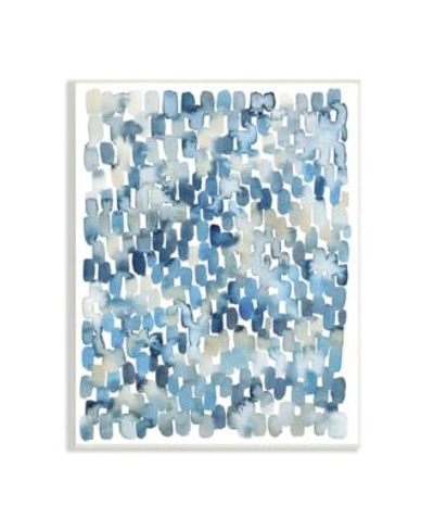 Stupell Industries Coastal Tile Abstract Soft Blue Beige Shapes Wall Plaque Art Collection By Grace Popp In Multi-color
