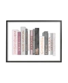 Stupell Industries Fashion Designer Bookstack Pink Gray Watercolor Black Framed Giclee Texturized Art Collection By Ama In Multi-color