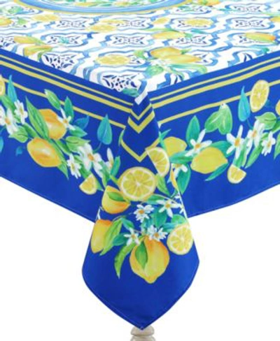 Laural Home Lovely Lemons Collection In Blue And Yellow