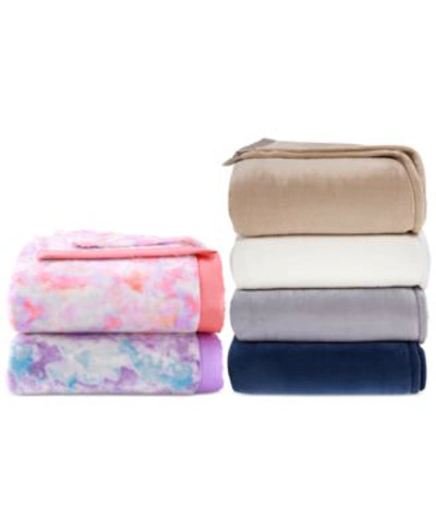 Berkshire Classic Velvety Plush Blankets Created For Macys Bedding In White