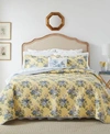 Laura Ashley Linley Cotton Reversible Quilt Sets In Yellow