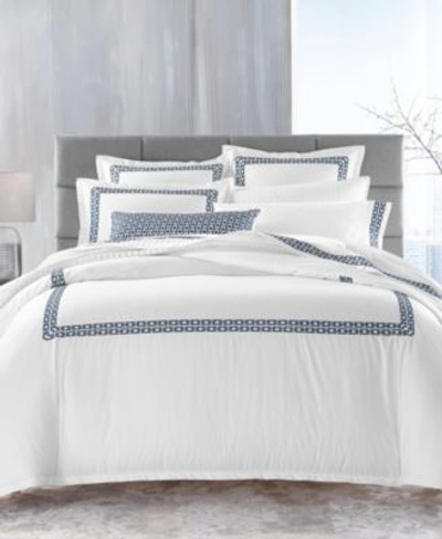 Hotel Collection Chainlinks 100 Pima Cotton Duvet Cover Created For Macys Bedding In Navy