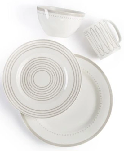 Kate Spade Charlotte Street Grey West Dinnerware Collection In White
