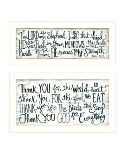 Trendy Decor 4u Thank You Lord 2 Piece Vignette By Annie Lapoint Collection In Multi