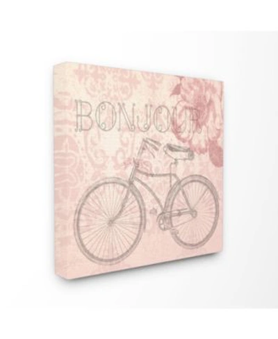 Stupell Industries Bonjour Vintage Inspired Bicycle Paris Art Collection In Multi
