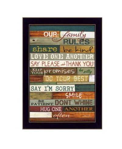 Trendy Decor 4u Our Family Rules By Marla Rae Printed Wall Art Ready To Hang Collection In Multi