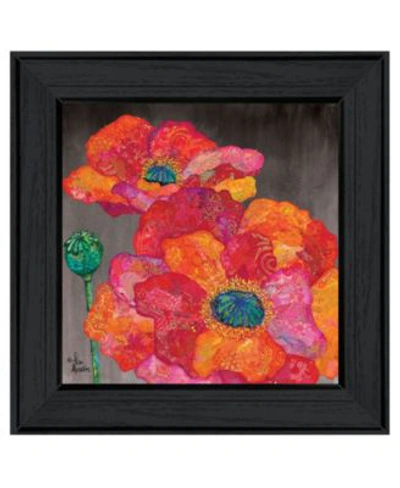 Trendy Decor 4u Blooms On Black Ii By Lisa Morales Ready To Hang Framed Print Collection In Multi