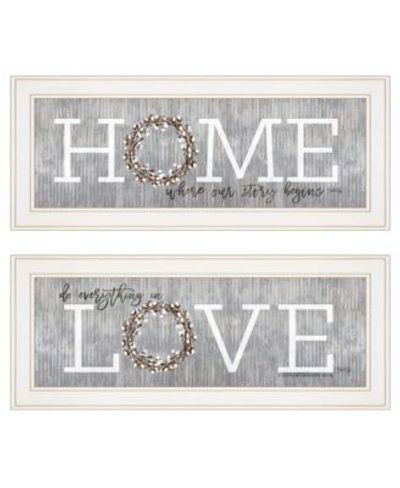 Trendy Decor 4u Where Our Story Begins 2 Piece Vignette By Marla Rae Collection In Multi