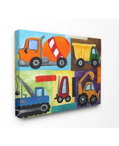 Stupell Industries Home Decor Construction Trucks Set Art Collection In Multi