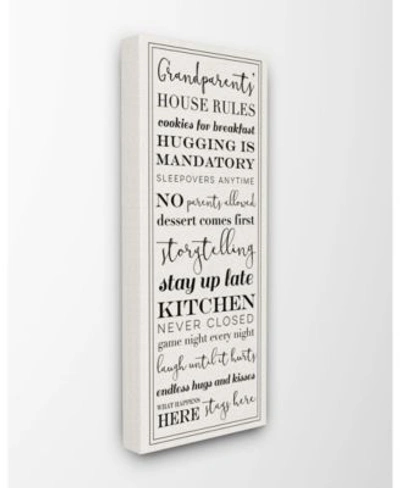 Stupell Industries Grandparents House Rules Art Collection In Multi