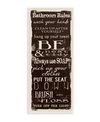 Stupell Industries Bathroom Rules Chocolate White Art Collection In Multi