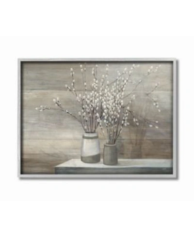 Stupell Industries Willow Still Life Gray Framed Texturized Art Collection In Multi