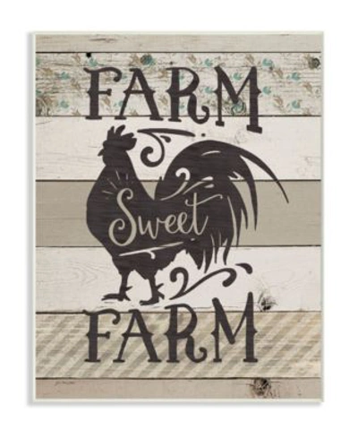 Stupell Industries Farm Sweet Farm Rustic Rooster Art Collection In Multi