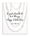 Stupell Industries Classy Fabulous Fashion Quote With Pearls Wall Plaque Art Collection In Multi