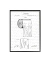 Stupell Industries Toilet Paper Roll Patent Black White Bathroom Design Black Framed Giclee Texturized Art Collection B In Multi-color