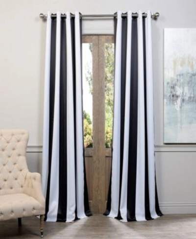 Exclusive Fabrics & Furnishings Exclusive Fabrics Furnishings Awning Stripe Blackout Grommet Panels