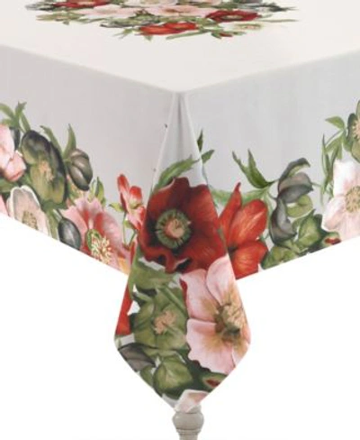Laural Home Vintage Petals Collection In Red Green Blush And Beige