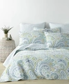 Levtex Cortona Reversible Paisley Quilt Set Euro Sham Collection In Green